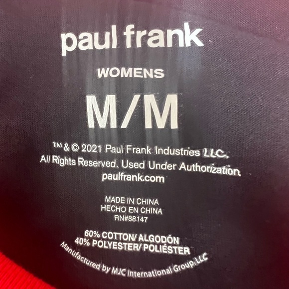 Paul Frank 2pc pajamas monkey face pattern size M - Picture 10 of 13